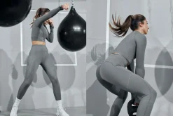 Perforated Long Sleeve Crop Top 340