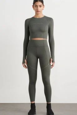 Perforated Long Sleeve Crop Top 340