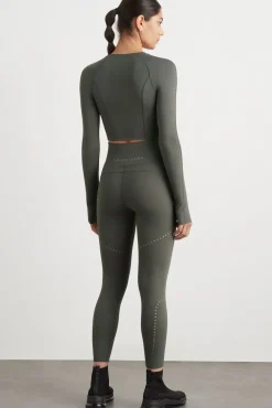 Perforated Long Sleeve Crop Top 340