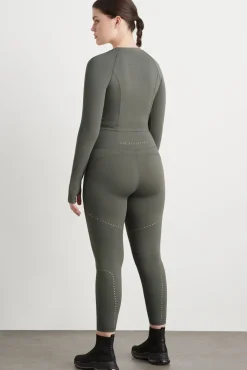 Perforated Long Sleeve Crop Top 340