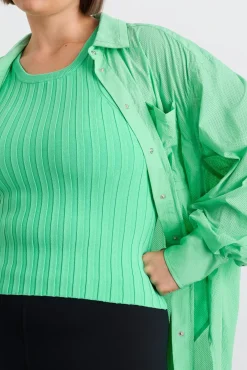 Perforated Longline Shirt 406