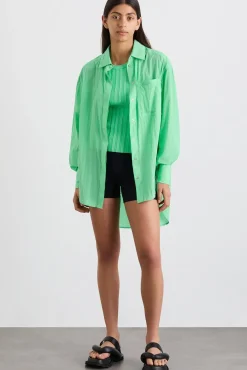 Perforated Longline Shirt 406