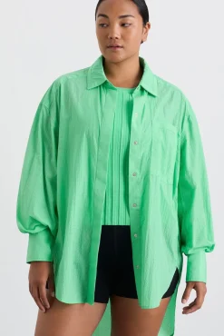 Perforated Longline Shirt 406