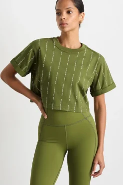 Pinstripe Crop Tee 105