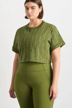 Pinstripe Crop Tee 105