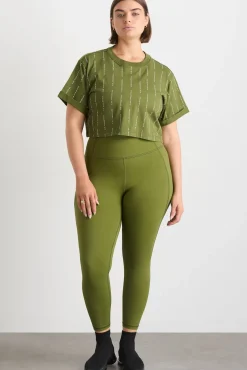 Pinstripe Crop Tee 105