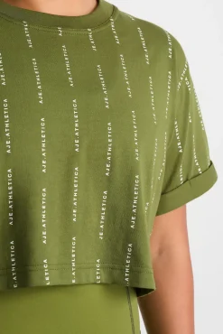 Pinstripe Crop Tee 105