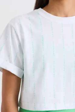 Pinstripe Crop Tee 105