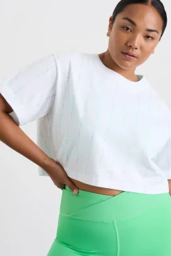 Pinstripe Crop Tee 105