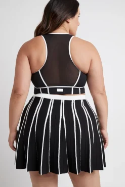 Pleated Knit Mini Skirt 611