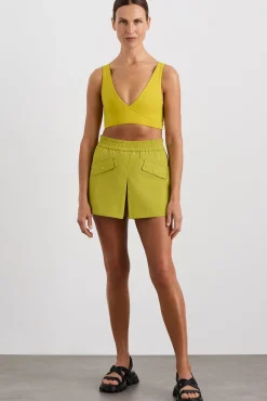 Pleated Spray Mini Short 648