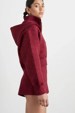 Quilted Scuba Hoodie 729