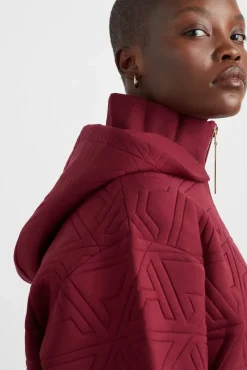 Quilted Scuba Hoodie 729