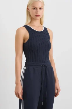 Racer Split Knit Top 107