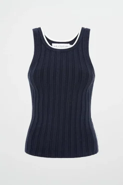 Racer Split Knit Top 107