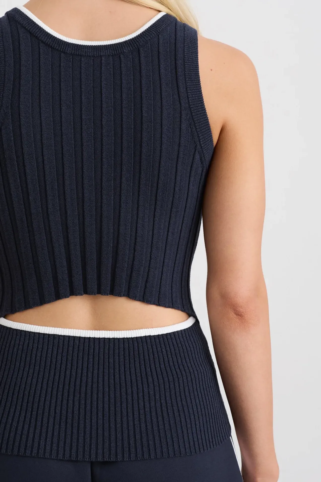 Racer Split Knit Top 107