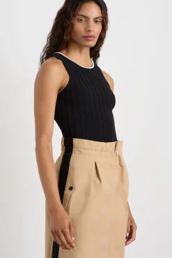 Racer Split Knit Top 107