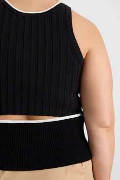 Racer Split Knit Top 107