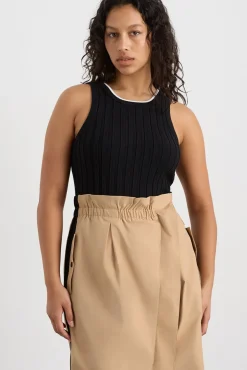 Racer Split Knit Top 107