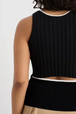 Racer Split Knit Top 107