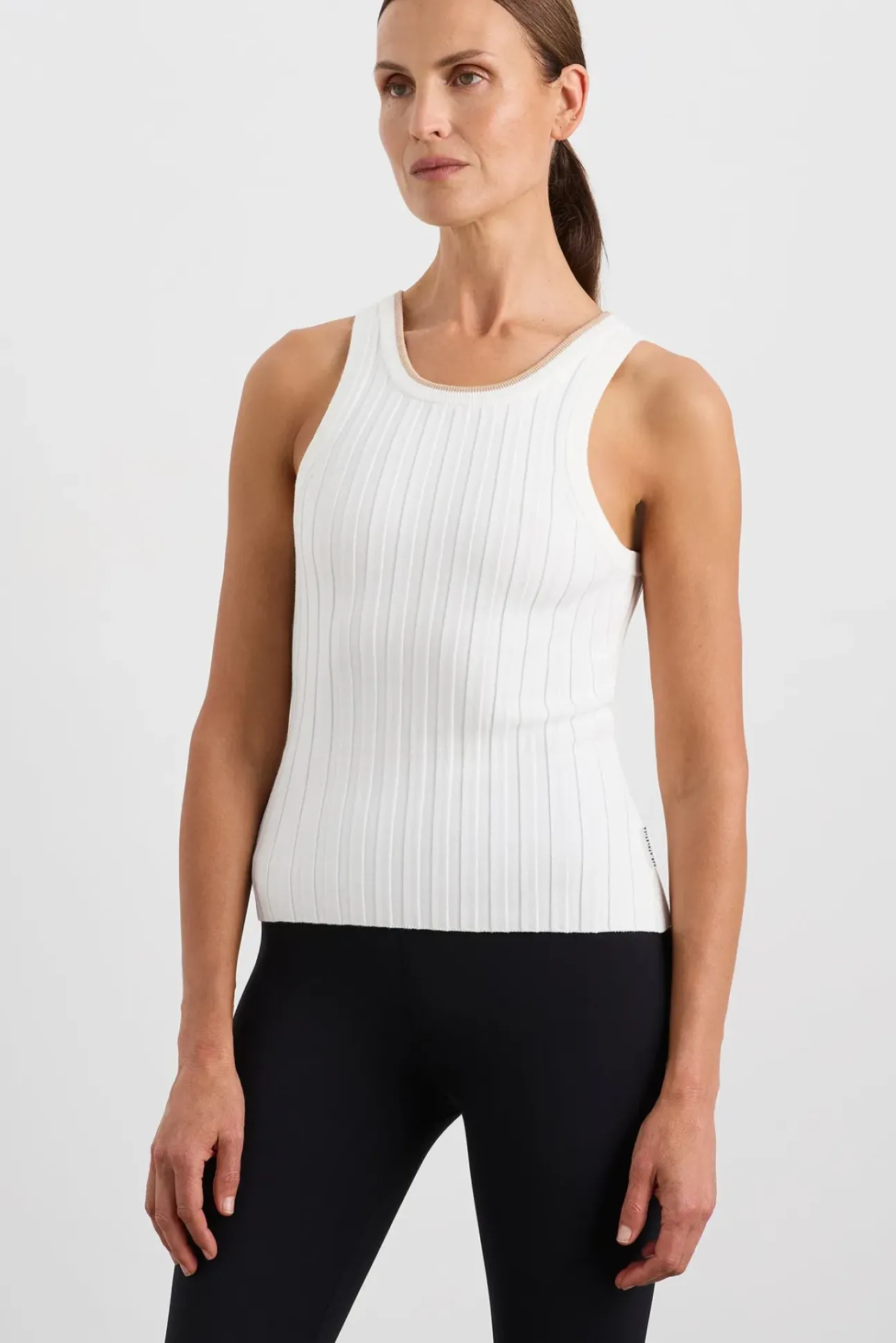 Racer Split Knit Top 107