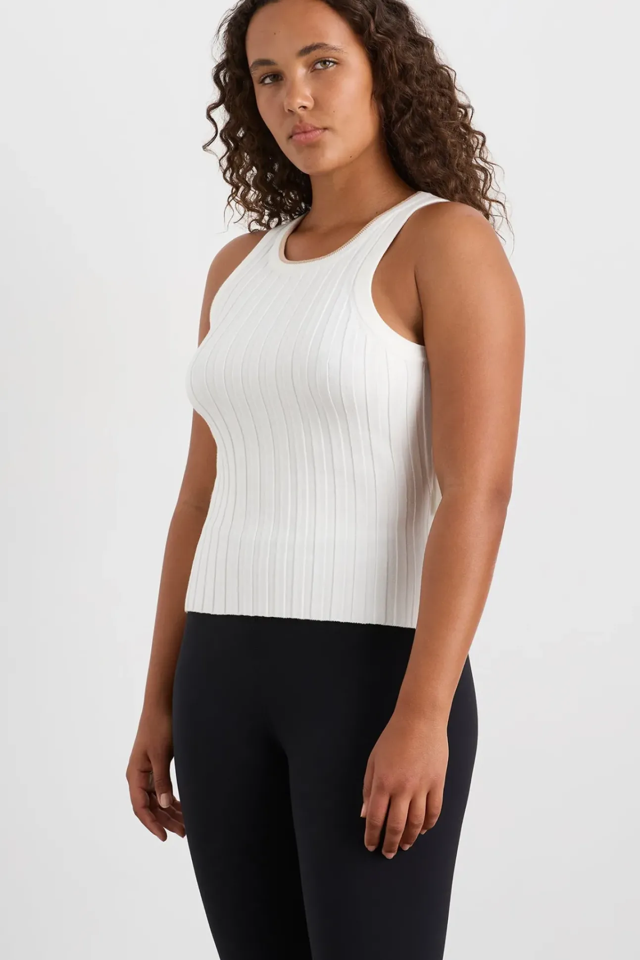 Racer Split Knit Top 107
