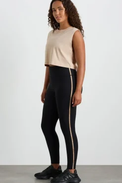 Ribbed Logo Ankle Length Legging 203