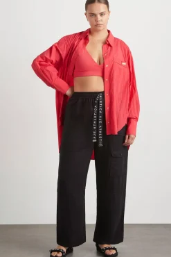 Side Split Windbreaker Shirt 406