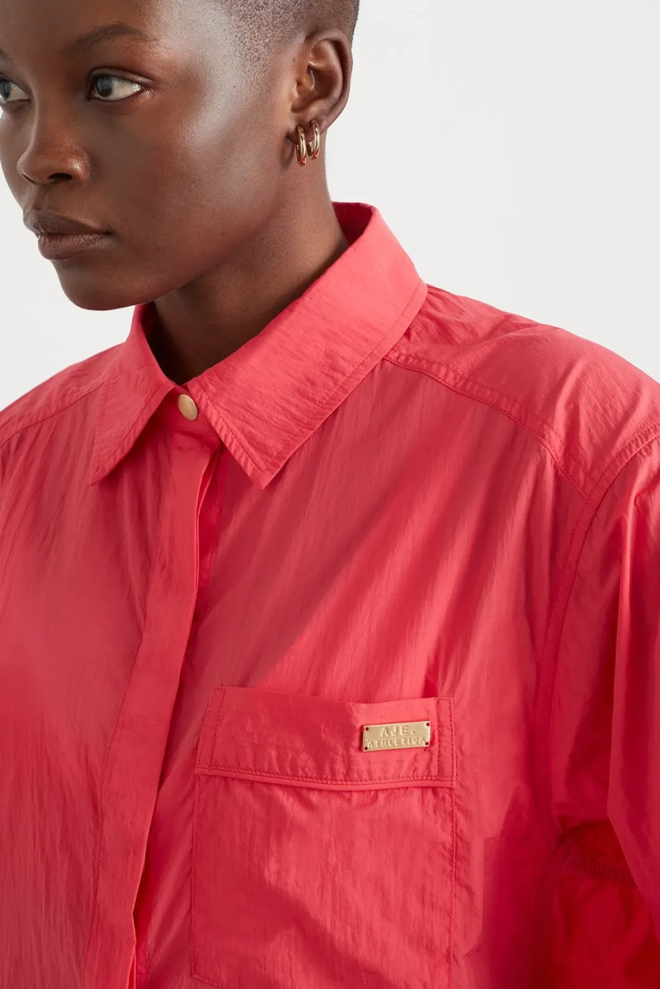 Side Split Windbreaker Shirt 406