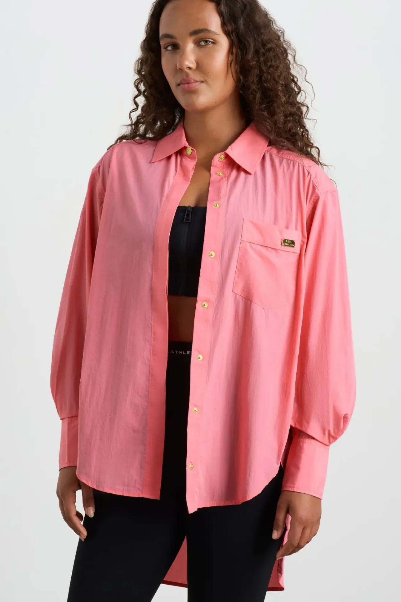 Side Split Windbreaker Shirt 406