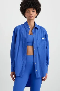 Side Split Windbreaker Shirt 406