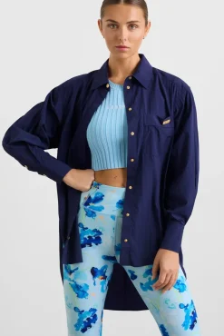 Side Split Windbreaker Shirt 406