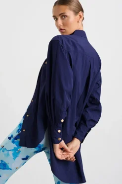 Side Split Windbreaker Shirt 406