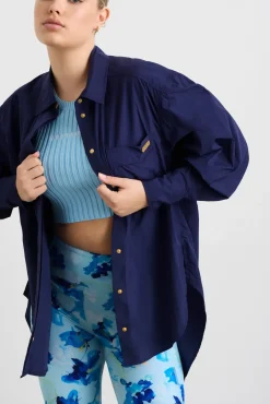 Side Split Windbreaker Shirt 406