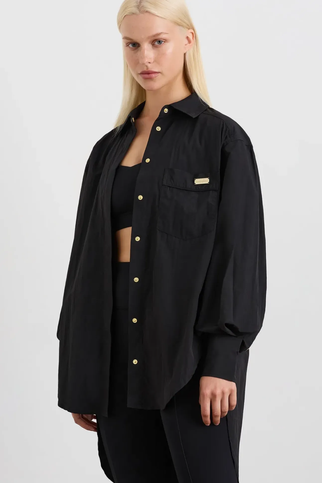 Side Split Windbreaker Shirt 406