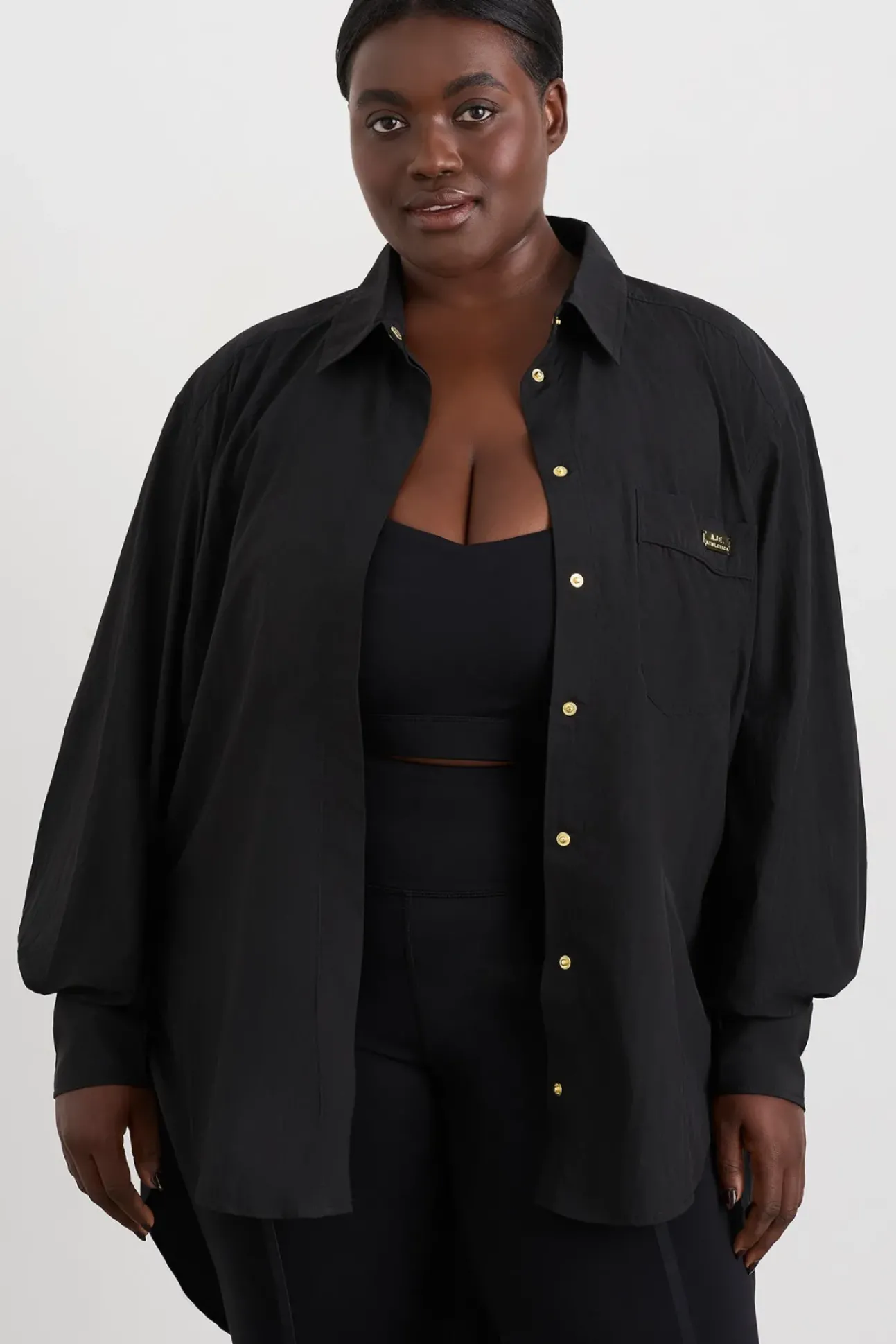 Side Split Windbreaker Shirt 406