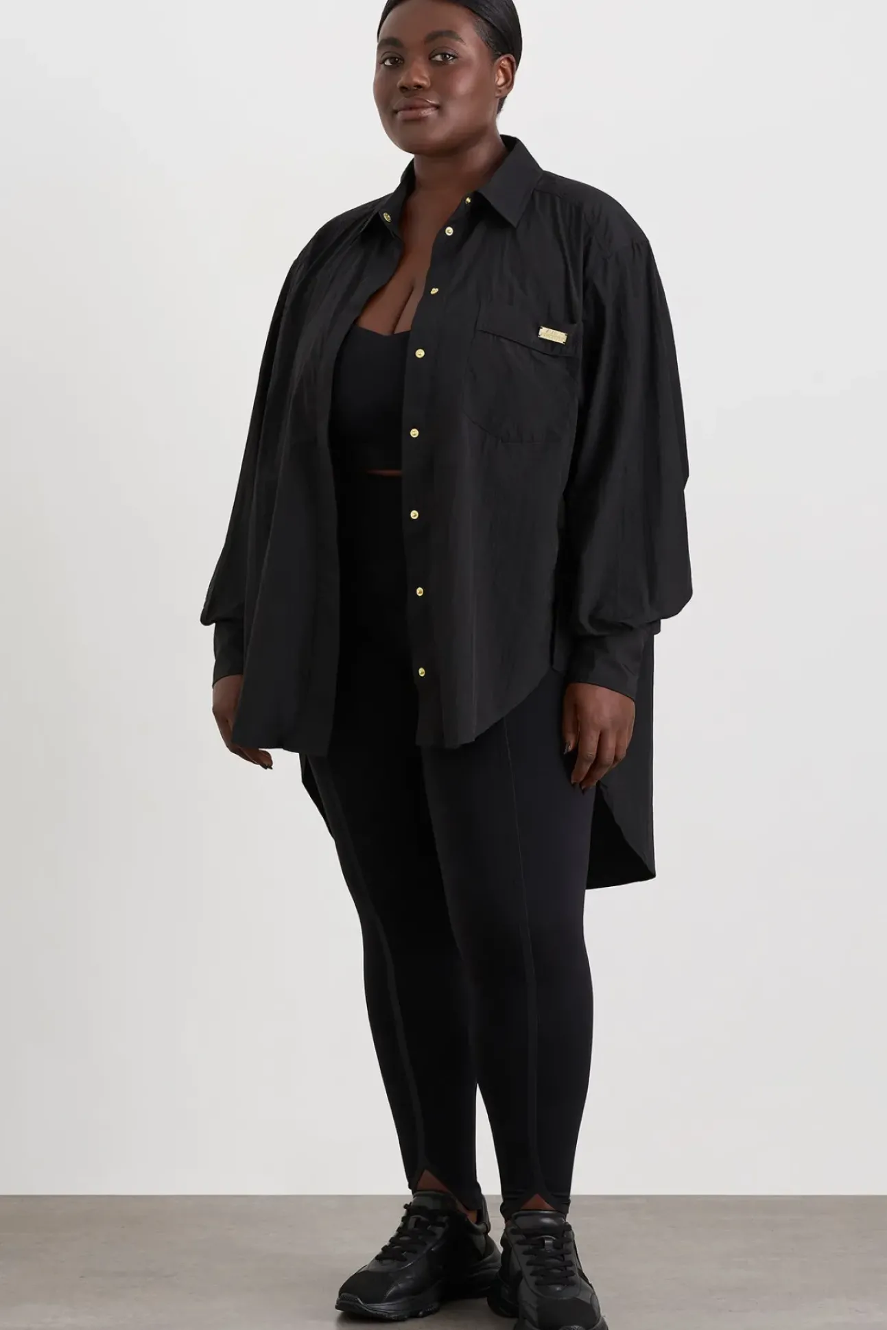 Side Split Windbreaker Shirt 406