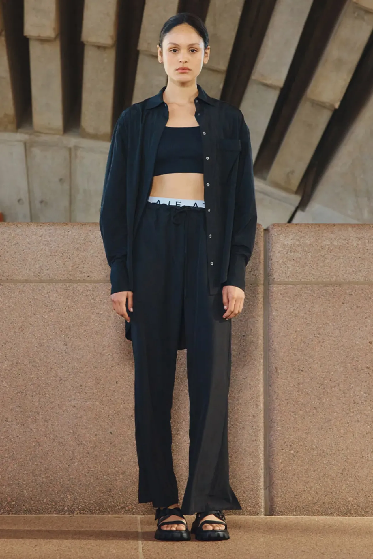 Side Split Windbreaker Shirt 406