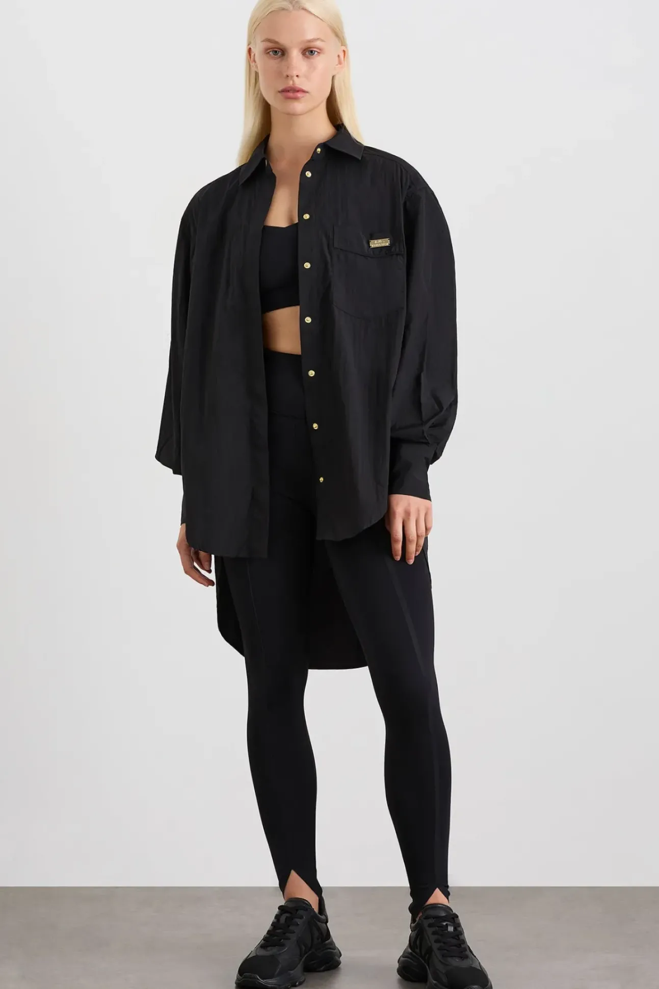 Side Split Windbreaker Shirt 406