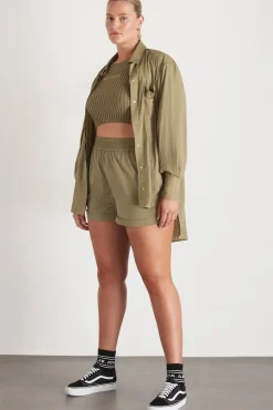 Side Split Windbreaker Shirt 406