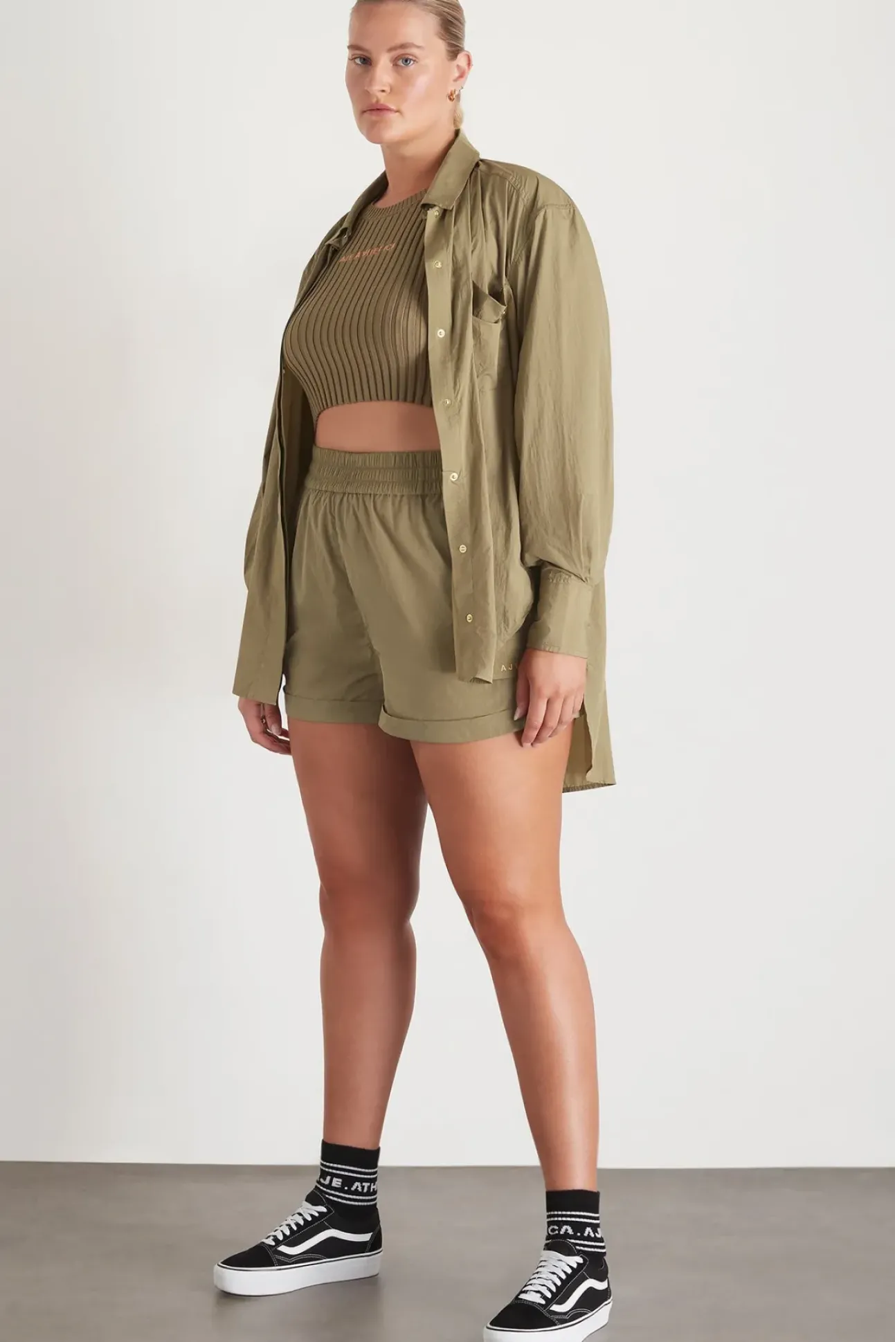 Side Split Windbreaker Shirt 406