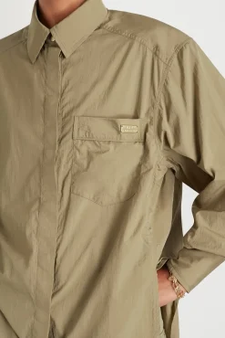 Side Split Windbreaker Shirt 406