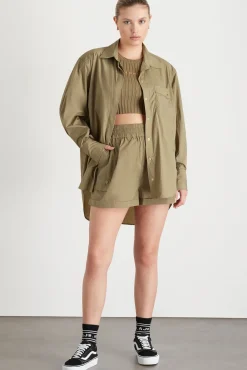 Side Split Windbreaker Shirt 406