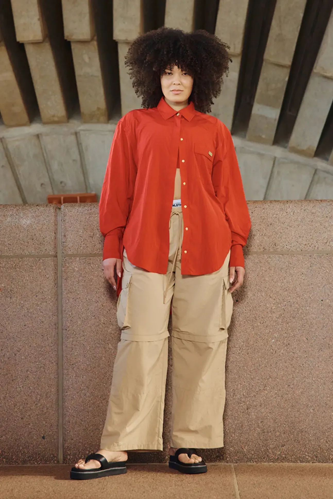 Side Split Windbreaker Shirt 406