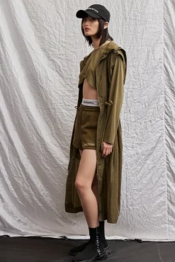 Sleeveless Hooded Trench 783