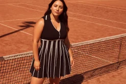 Sleeveless Pleated Knit Mini Dress 801