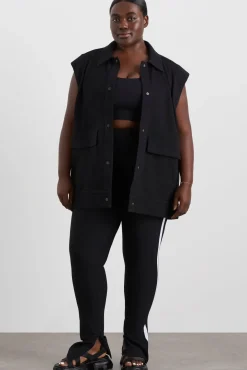 Sleeveless Waffle Jacket 785