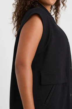 Sleeveless Waffle Jacket 785