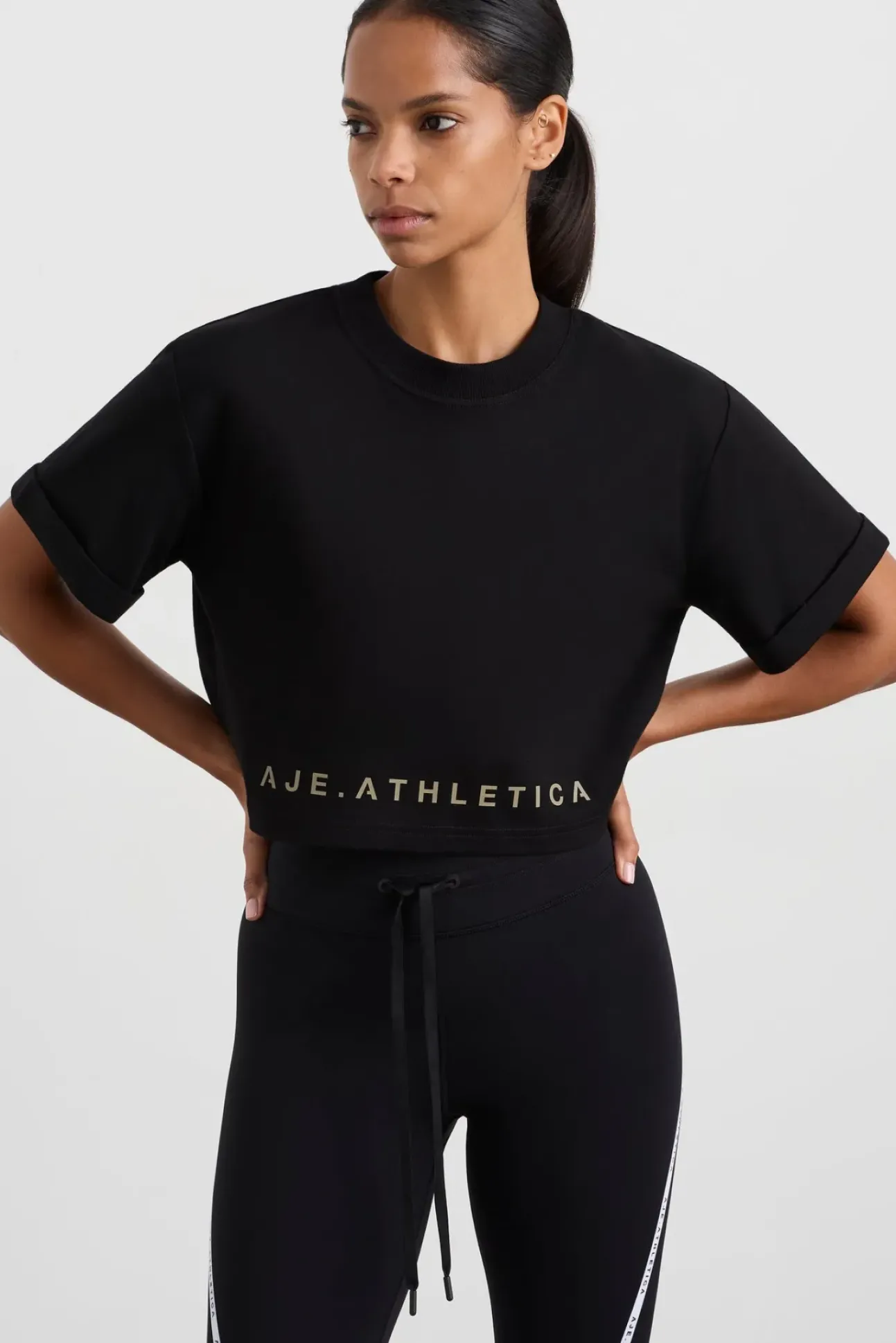 Split Back Crop Tee 114