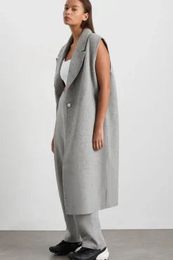 Split Back Sleeveless Coat 760